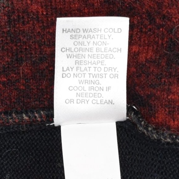 J. Jill Argyle Plaid Brushed Wool Blend Crewneck Womens Sweaters Red Black S - Picture 10 of 11
